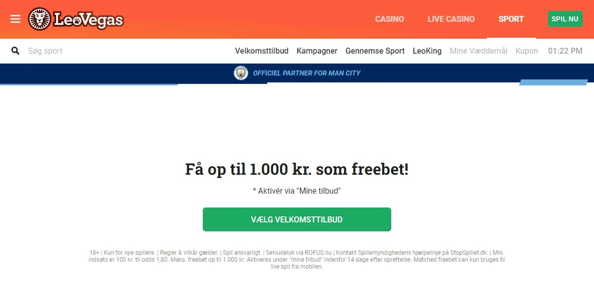 leovegas velkomstbonus